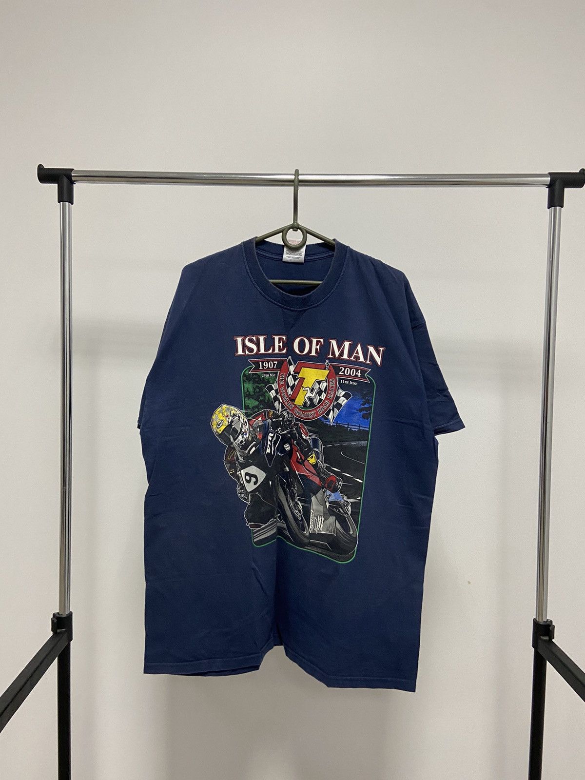 Other Vintage Racing T Shirt Moto Isle Of Man Big Logo Size US XL / EU 56 / 4 - 1 Thumbnail