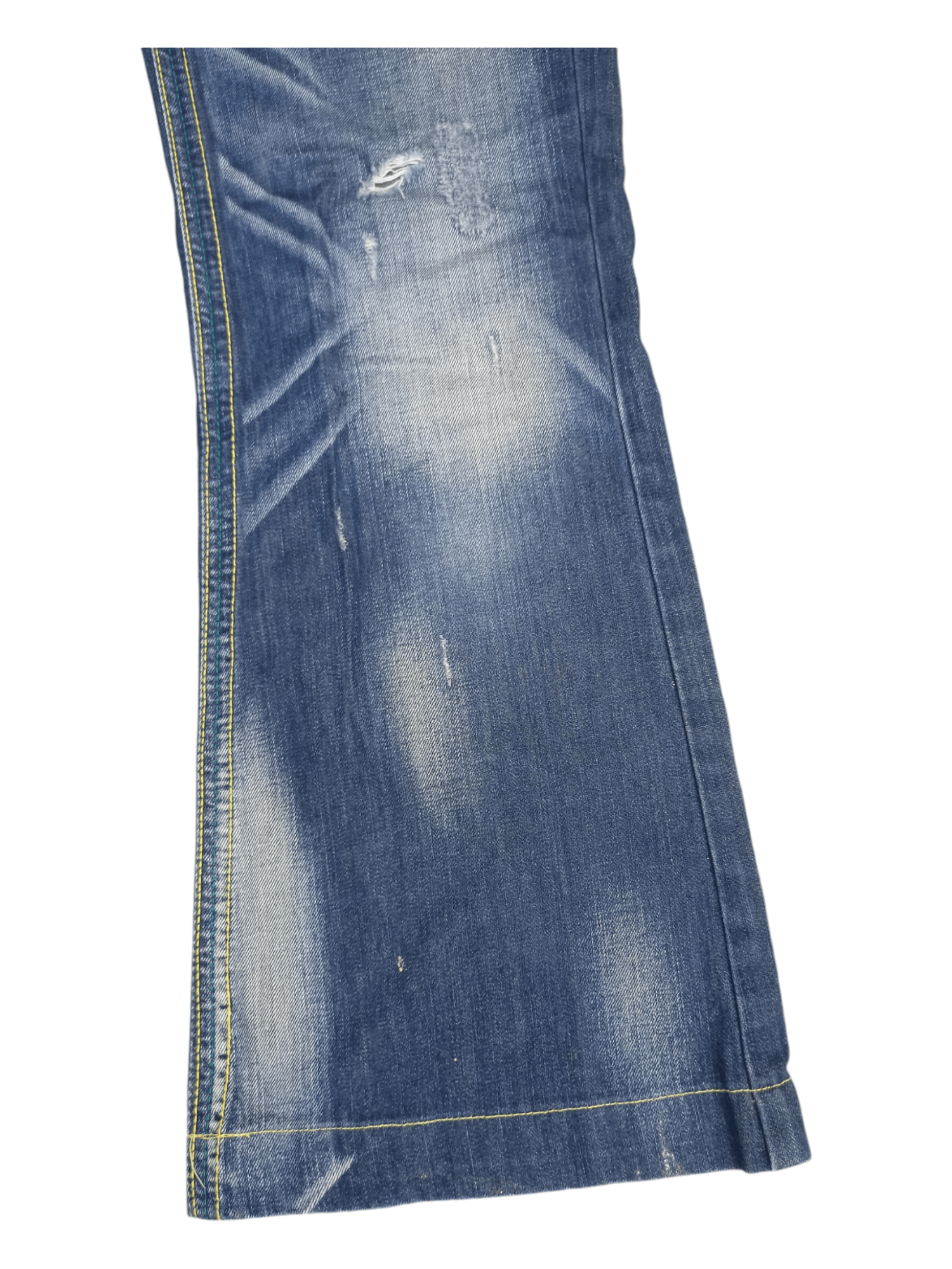 Japanese Brand Anna Kerry Low Rise Mud Max Super Flare Jeans Size US 27 - 6 Thumbnail