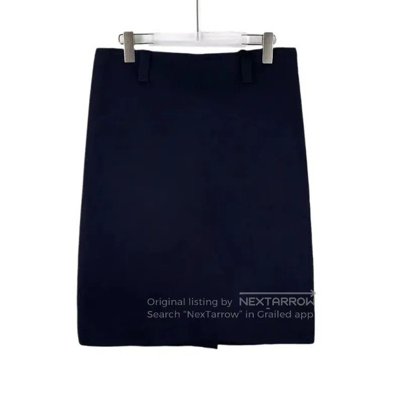 Miu Miu Miu Miu Deep Blue Cotton Skirt . Size 23" - 1 Thumbnail
