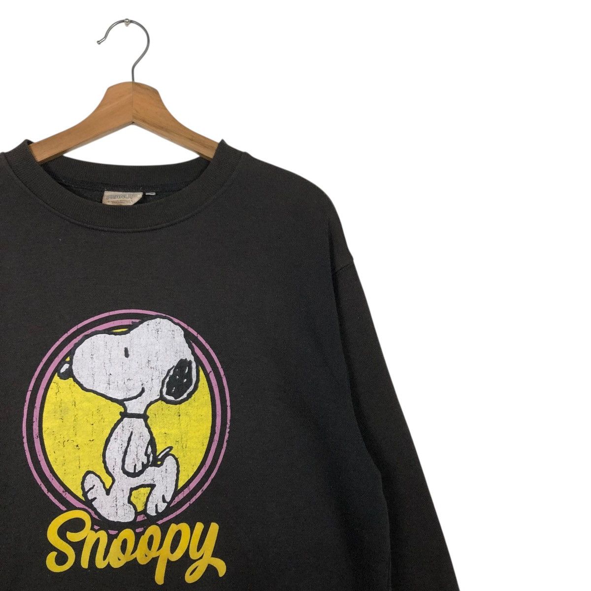 Peanuts 🔥VINTAGE SWEATSHIRT SNOOPYPEANUTS BIG LOGO OVER PRINT Size US M / EU 48-50 / 2 - 8 Thumbnail