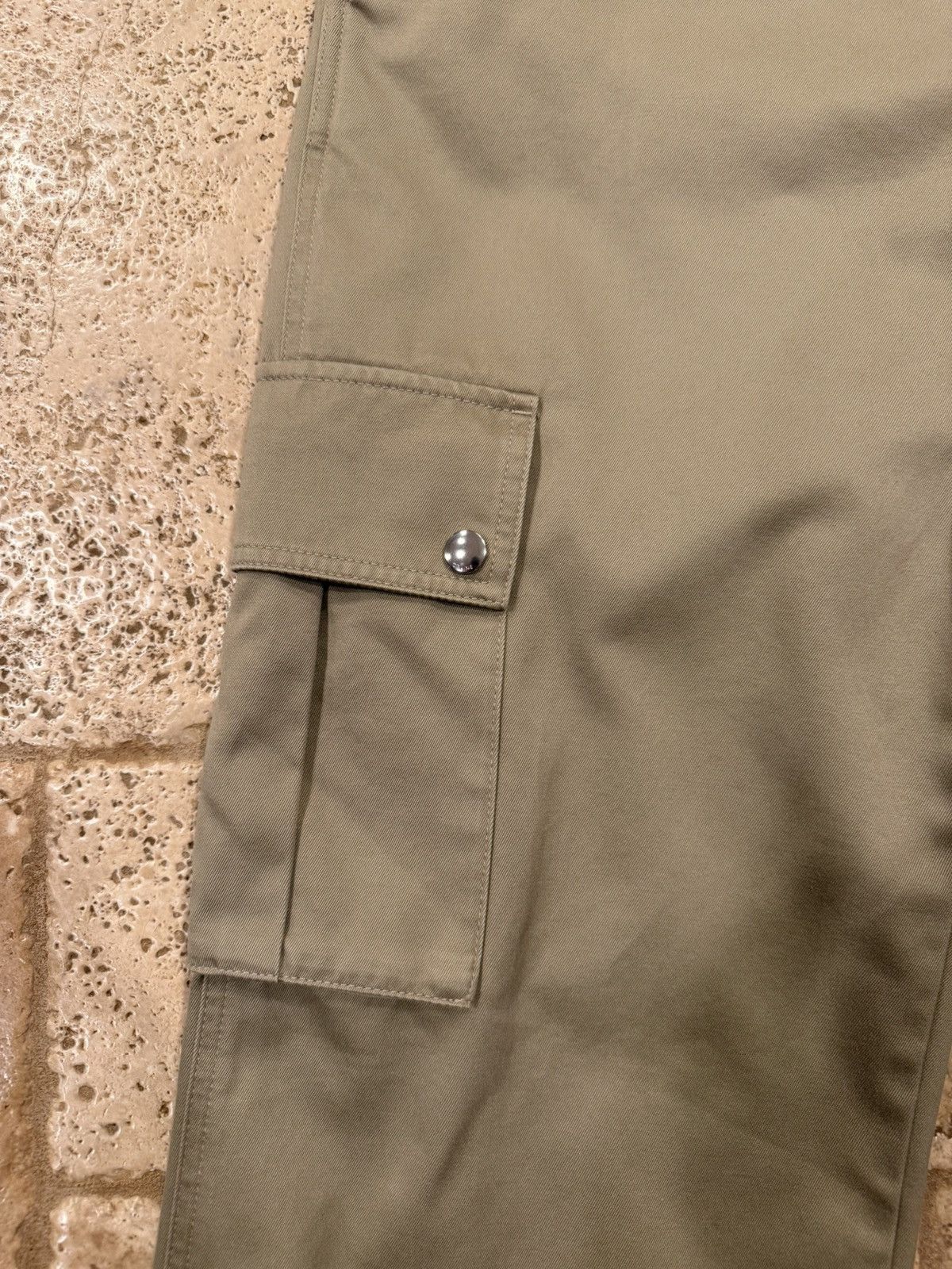 Celine Celine x Hedi Twill Khaki Logo Cargo Trouser Pants Size US 32 / EU 48 - 7 Thumbnail