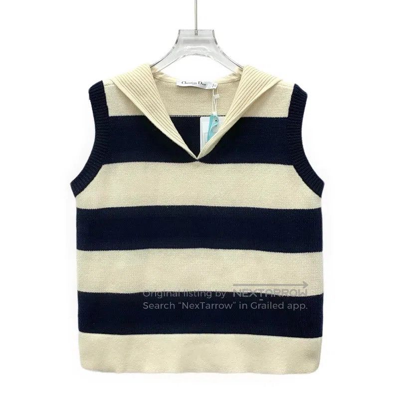 Other Dior 21 colour-blocked striped wool V-neck sleeveless knit Size XS / US 0-2 / IT 36-38 - 1 Thumbnail