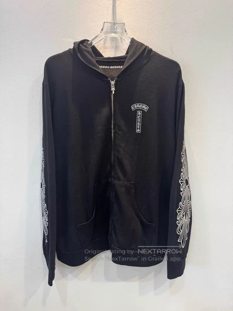 Chrome Hearts CHROME HEARTS Size M Black Scroll Crossed Arm Print Zip-up Size US M / EU 48-50 / 2 - 1 Thumbnail