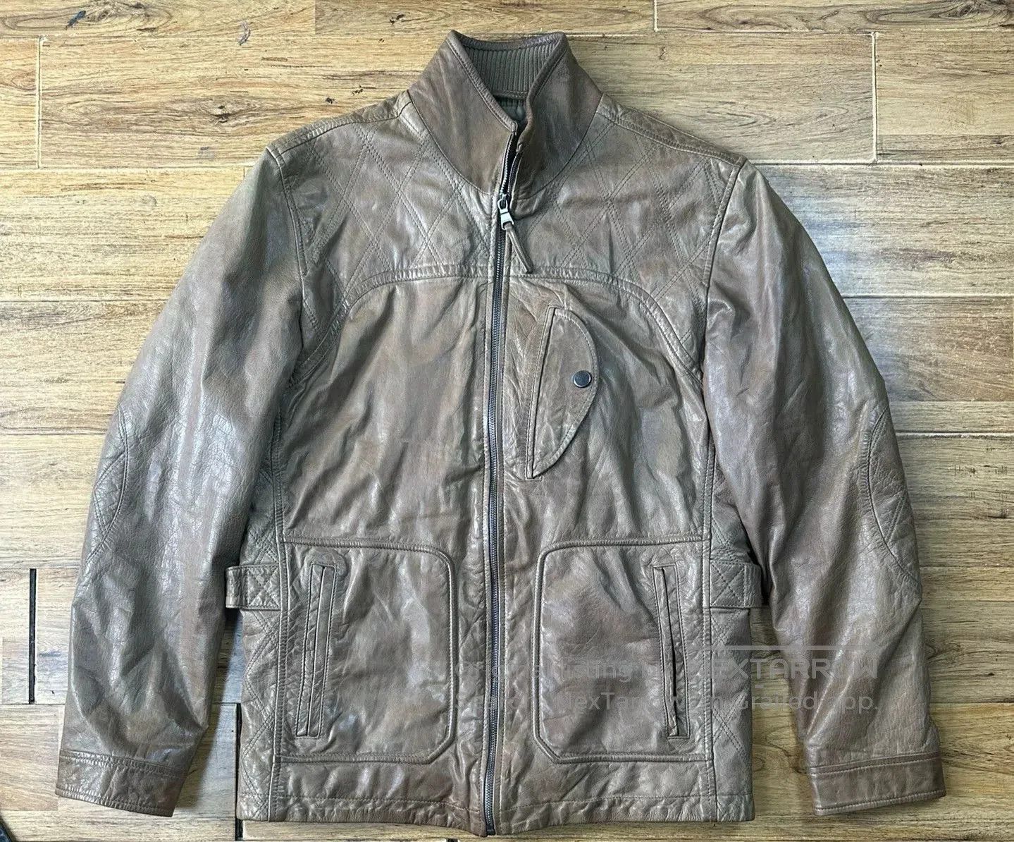 Hugo Boss HUGO BOSS Men's Leather Jacket Coat. Size US M / EU 48-50 / 2 - 1 Thumbnail