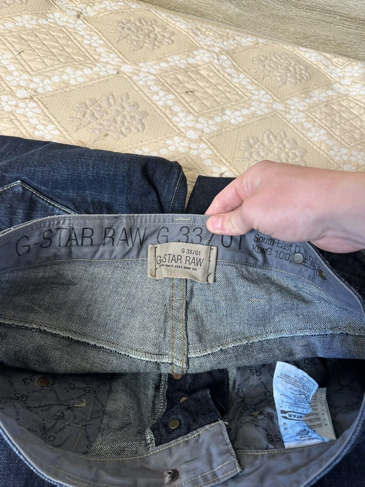 G-Star 🔥 G Star Raw 3301 Vintage Blue Denim Pants Jeans Trousers Size US 32 / EU 48 - 8 Thumbnail