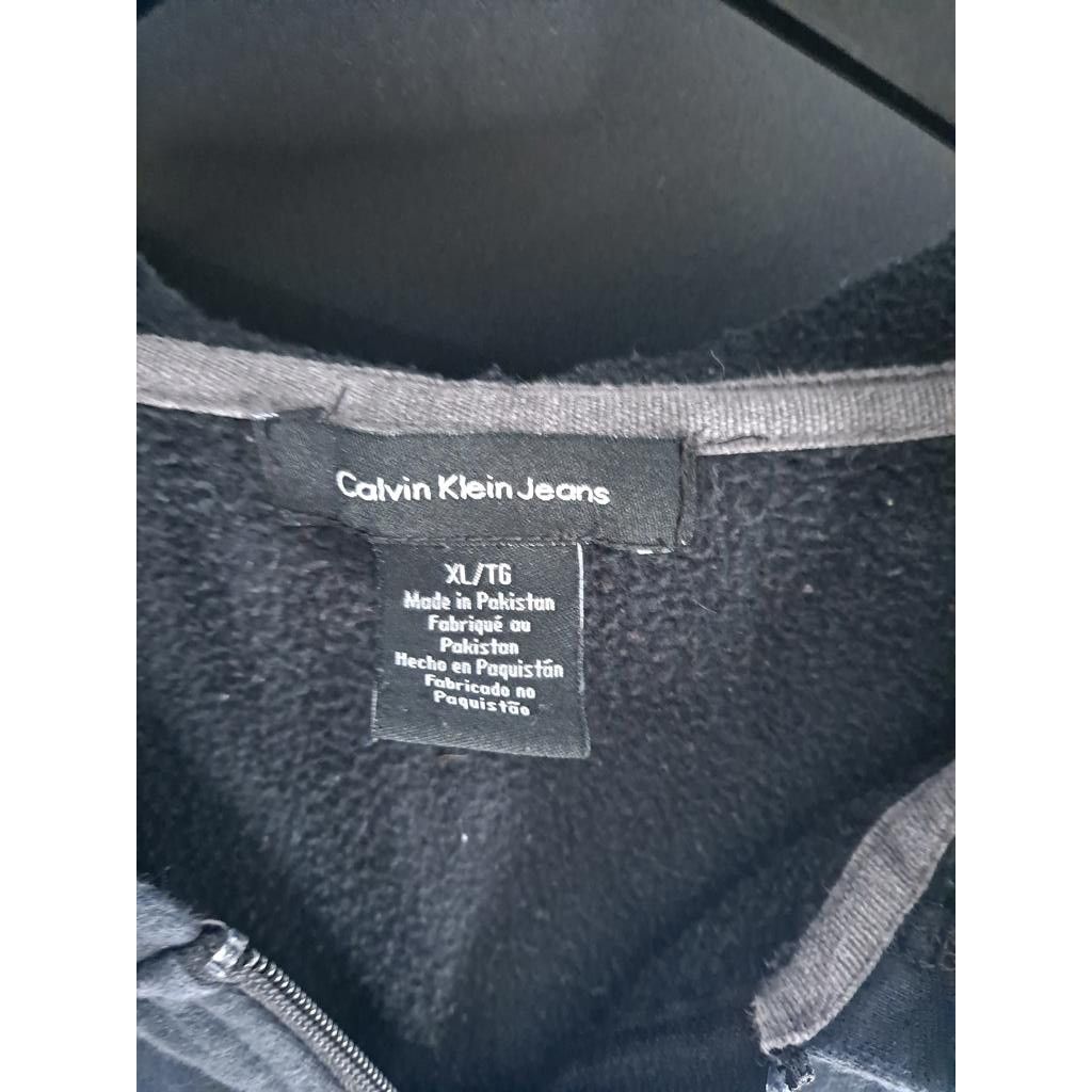 Calvin Klein Calvin Klein Black Full Zip Hooded Sweatshirt Size XL Size US XL / EU 56 / 4 - 2 Thumbnail
