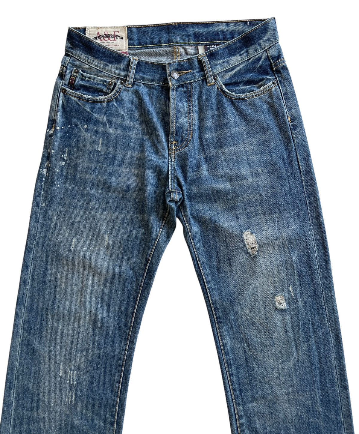 Abercrombie & Fitch Distressed Paint Splatters Denim Size US 30 / EU 46 - 3 Thumbnail