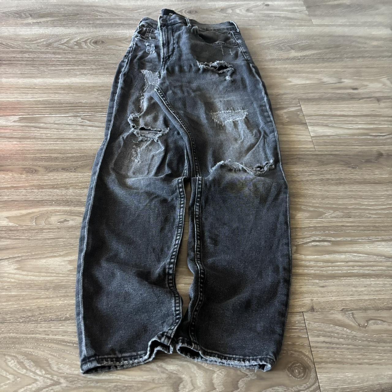 Japanese Brand Crazy Vintage Y2K/2000s Grunge Faded Black Distressed Rockstar Skinny Denim Jeans! 32x27 Size US 32 / EU 48 - 3 Thumbnail
