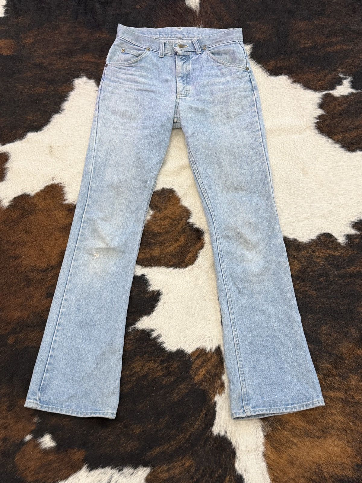 Lee Vintage 70s Lee Riders Bootcut Flare Jeans Light Wash Talon Size US 28 / EU 44 - 1 Thumbnail