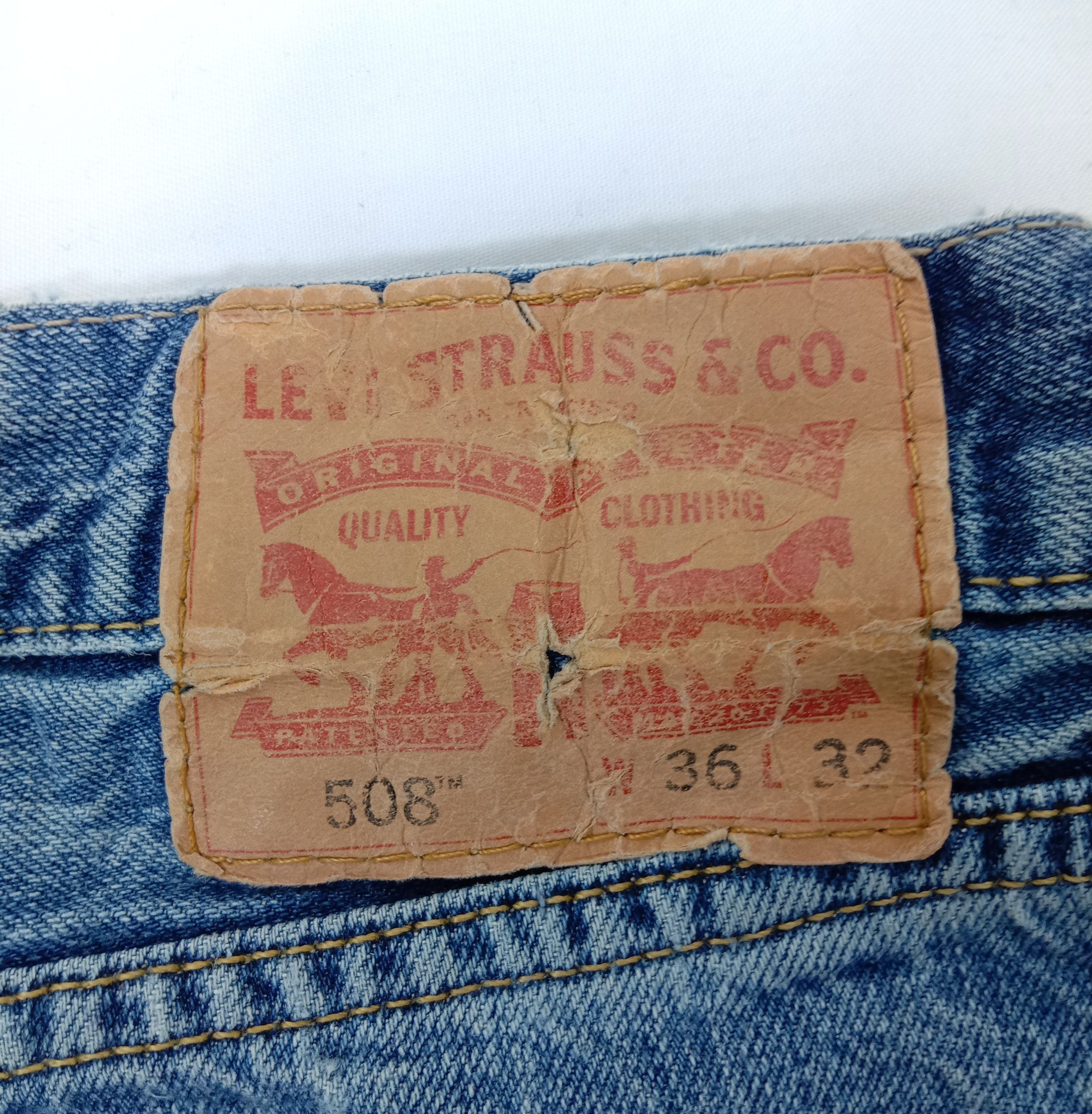 Vintage Levi's 508 Ripped Jeans Earth Tone Distressed Denim
