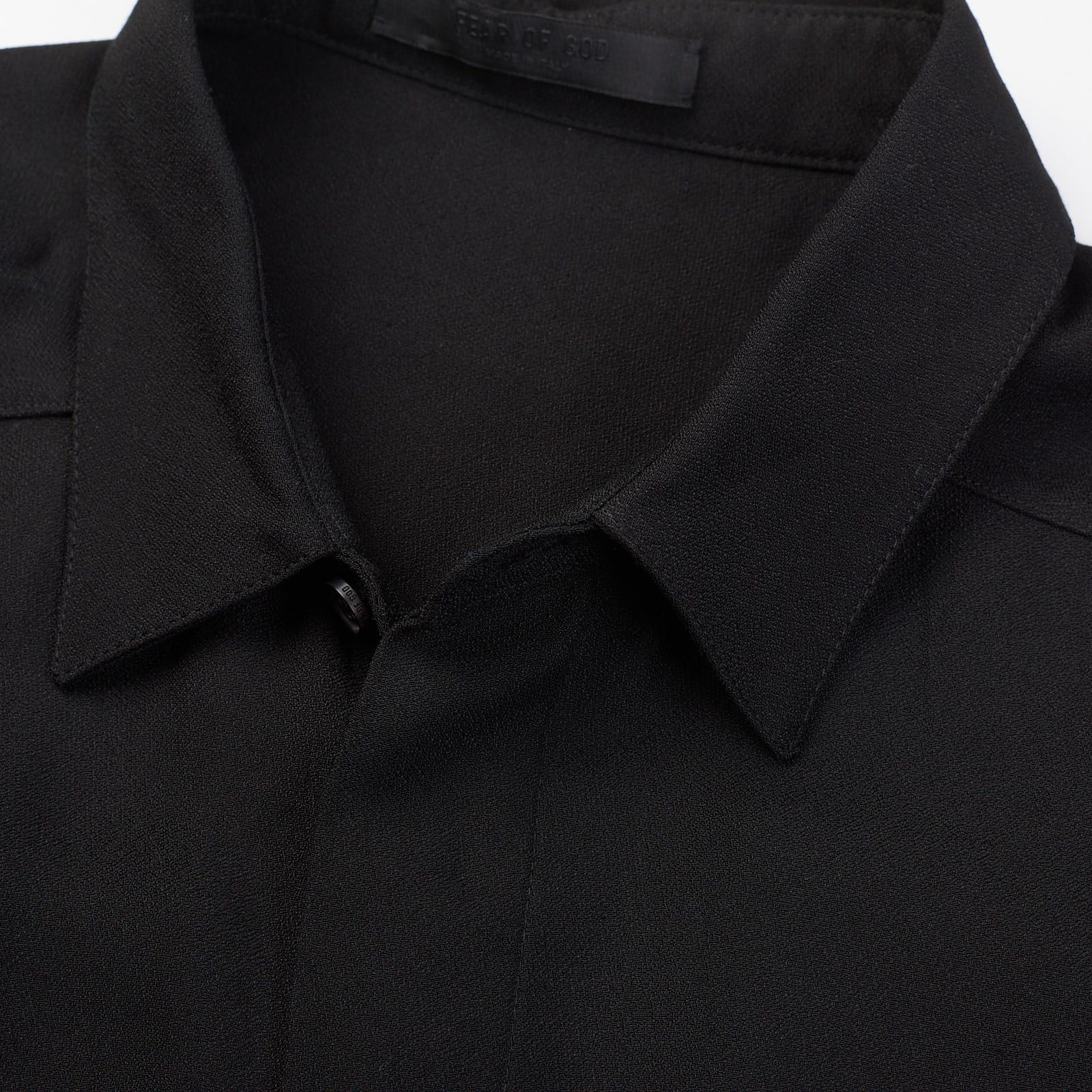 Fear of God FEAR OF GOD Black Long Sleeve Oversized Crepe Shirt Size US XL / EU 56 / 4 - 5 Thumbnail