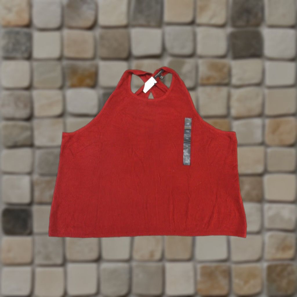 Banana Republic VINTAGE Banana Republic Shirt Womens 2XL Red Knit Blouse Sleeveless Cotton Blend Pullover Regular Fit Top Women 90s Size XXL / US 16-18 / IT 52-54 - 1 Thumbnail