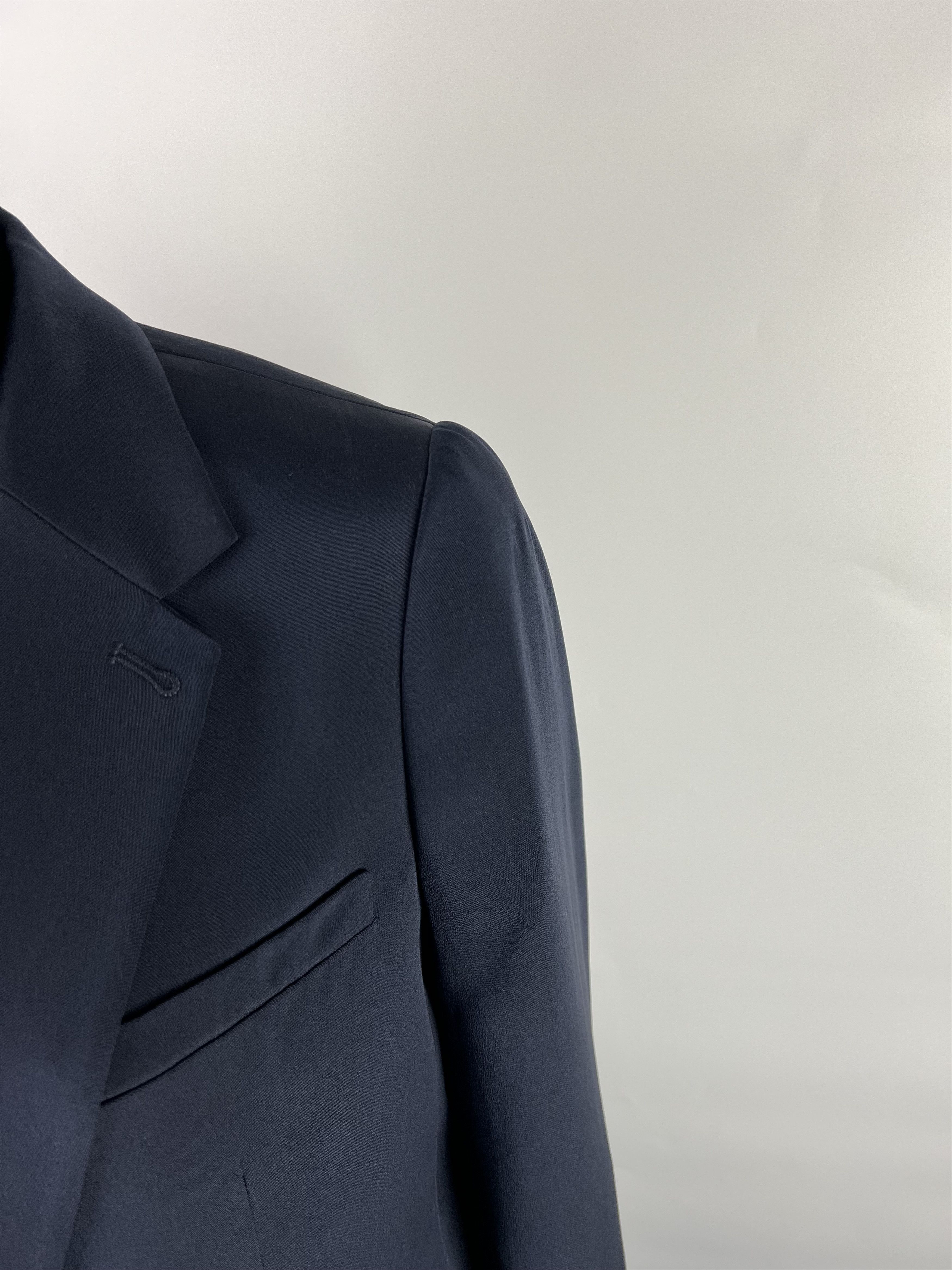 Joseph Joseph Navy Blue 100% Silk Blazer Jacket Size 38 Size M / US 6-8 / IT 42-44 - 9 Thumbnail