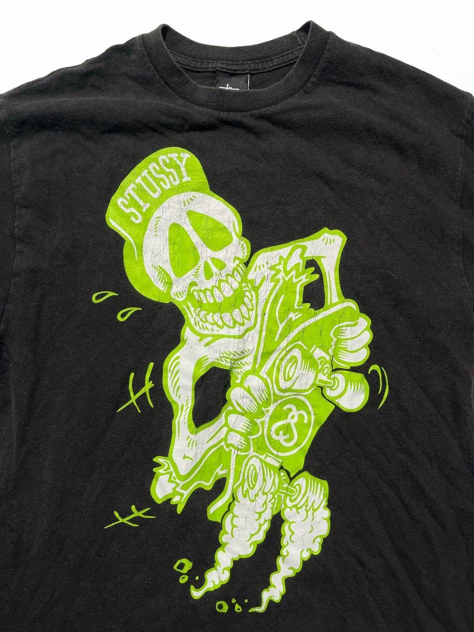 Stussy Vintage Stussy Sk8 Sunfaded Skull Tee Size US M / EU 48-50 / 2 - 2 Thumbnail
