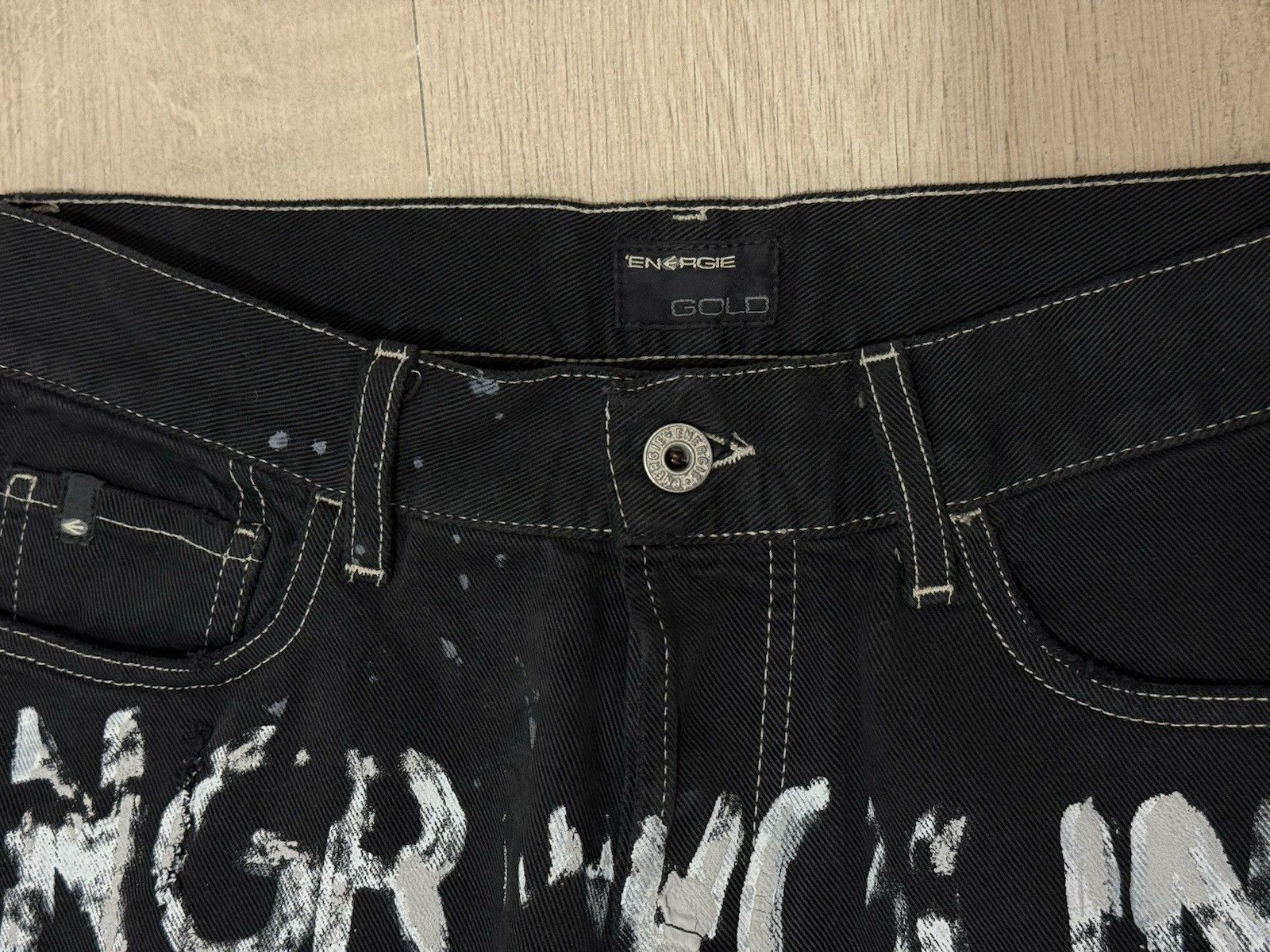 Energie Energie Mens Jeans Trousers Paint Print y2k Distressed Mens Size US 30 / EU 46 - 7 Thumbnail