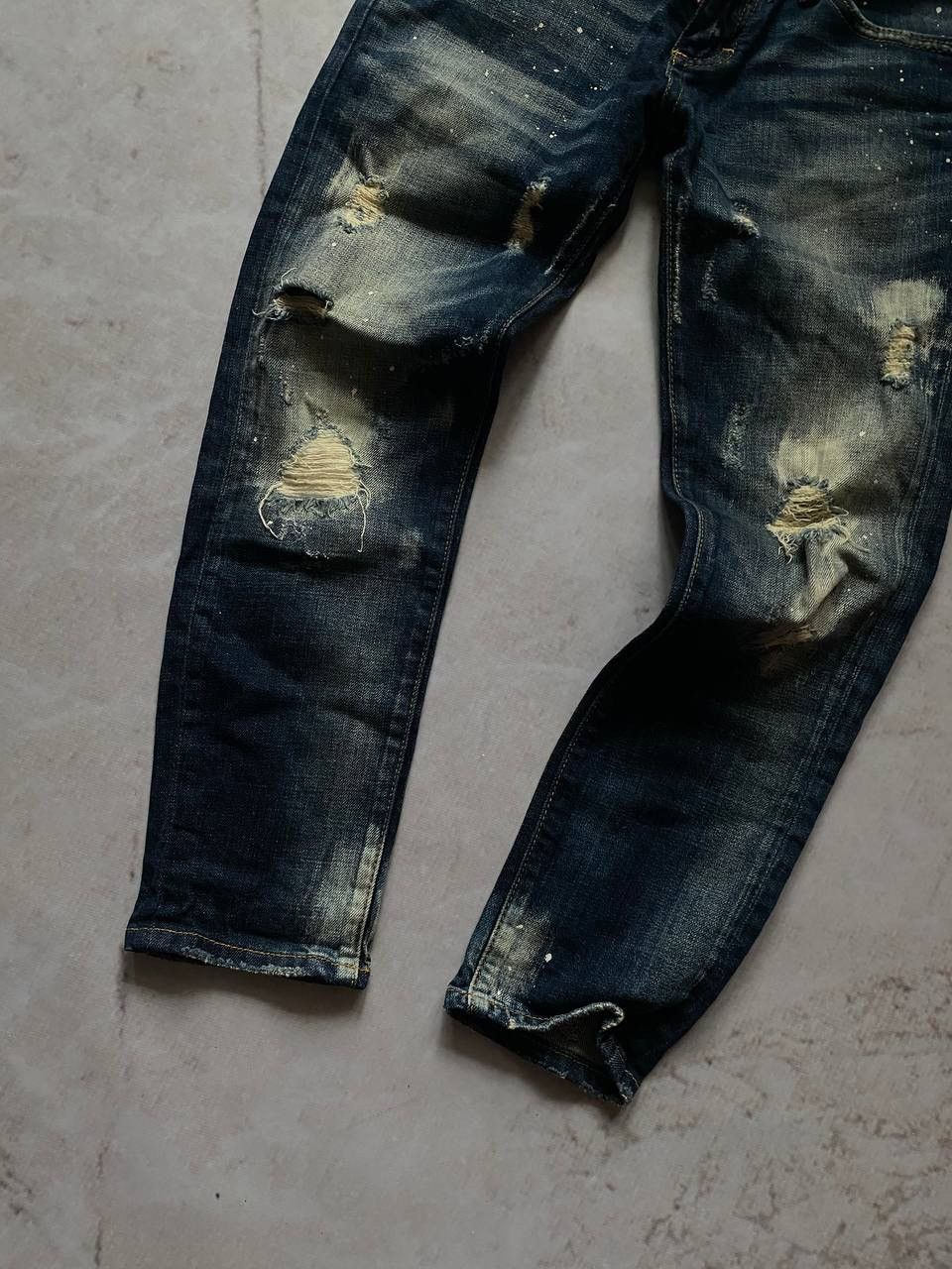 Dsquared2 × Vintage Vintage Dsquared2 Luxury Navy Faded Distressed Denim Pants Size 27" / US 4 / IT 40 - 2 Thumbnail