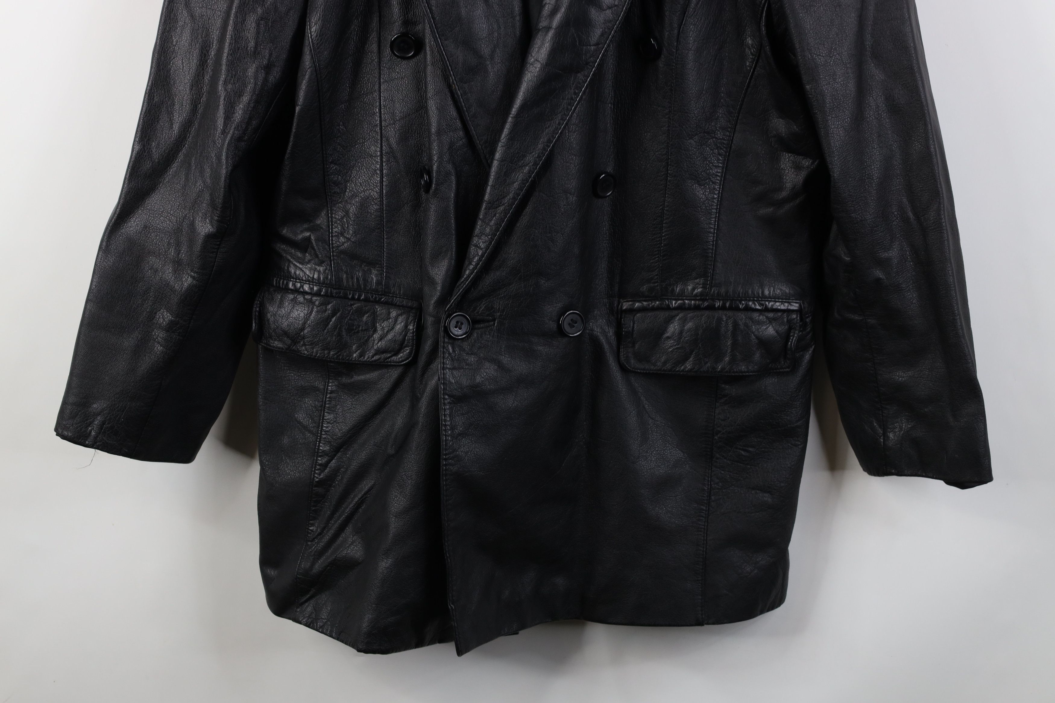 Vintage Vintage 90s Streetwear Breasted Blazer Jacket Coat Black Size US XL / EU 56 / 4 - 3 Thumbnail