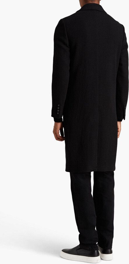 Officine Generale o1mle1025 Andre Double Breasted Coat in Black Size US M / EU 48-50 / 2 - 3 Thumbnail