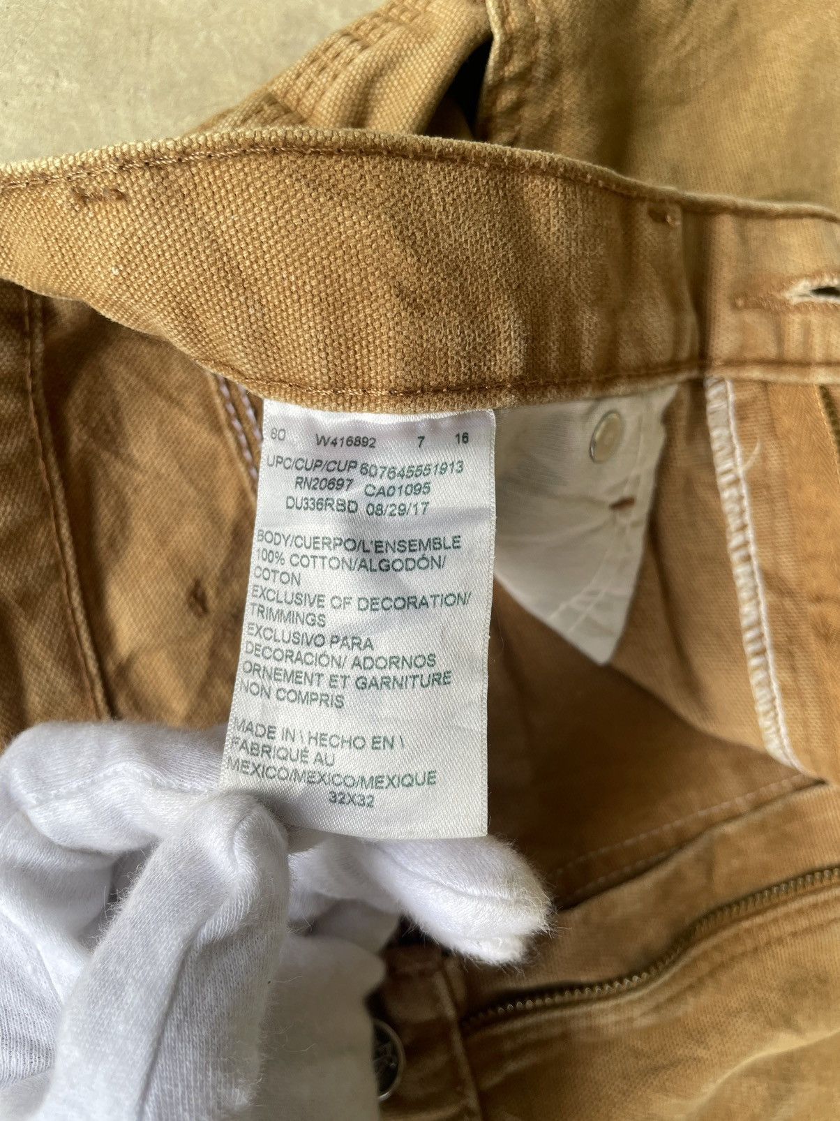 Dickies Vintage 90s Dickies Carpenter Distressed Canvas Straight Size US 33 - 11 Thumbnail