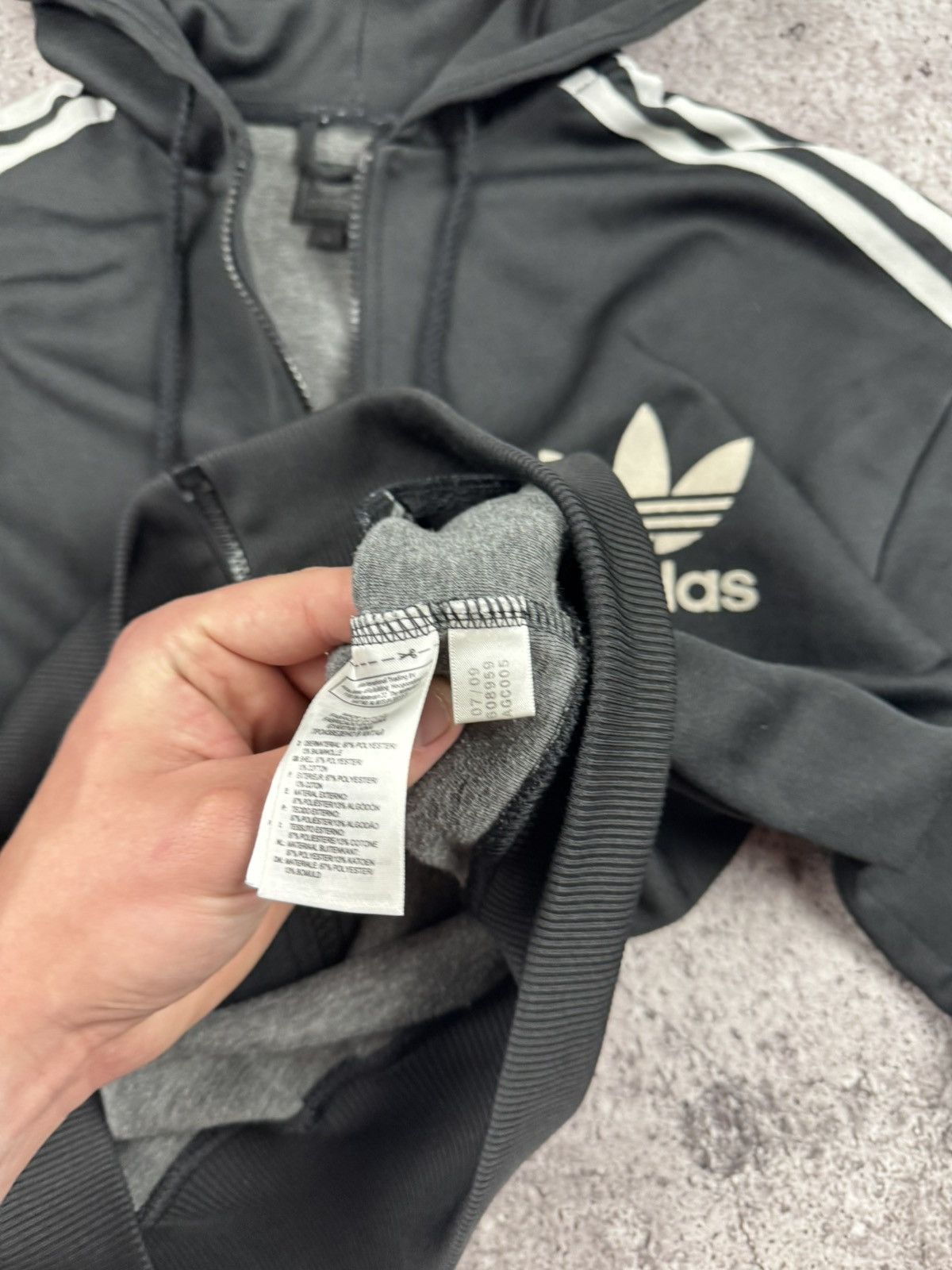 Adidas Vintage 00s Crazy Y2K Adidas Zip-Up Hoodie Jacket Baggy