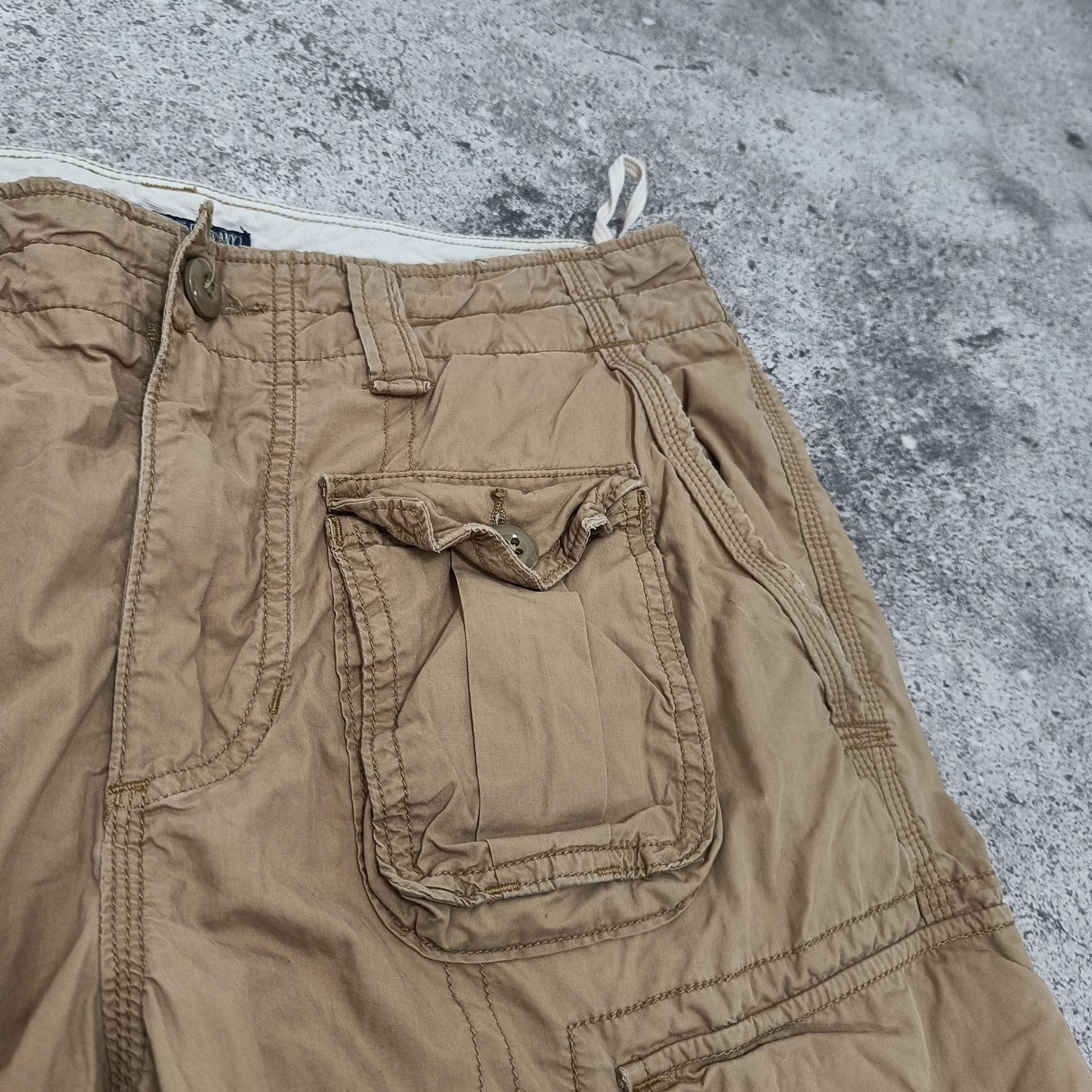 Other Vintage PRL Baggy Bondage Cargo Pants cropped Size US 34 / EU 50 - 4 Thumbnail