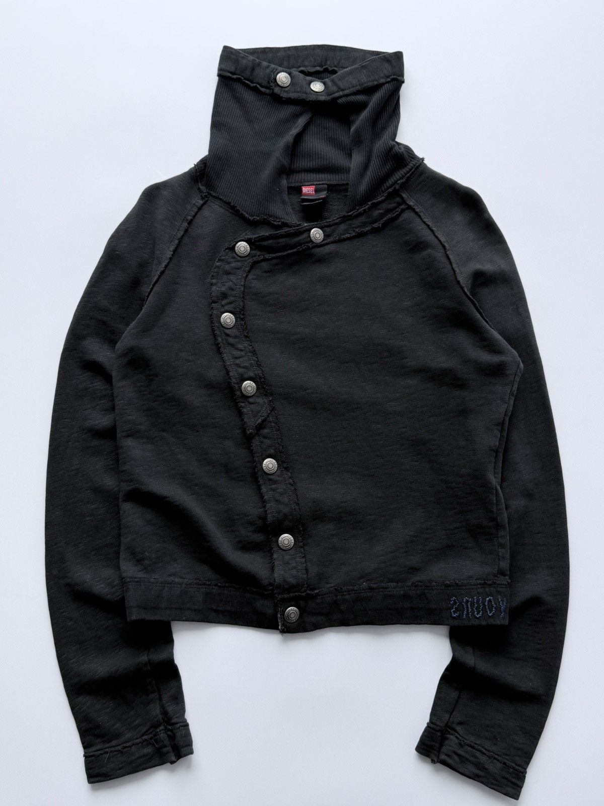 Diesel 2000s Avant Garde Diesel Asymmetrical Cropped Top Sweatshirt Size M / US 6-8 / IT 42-44 - 1 Thumbnail