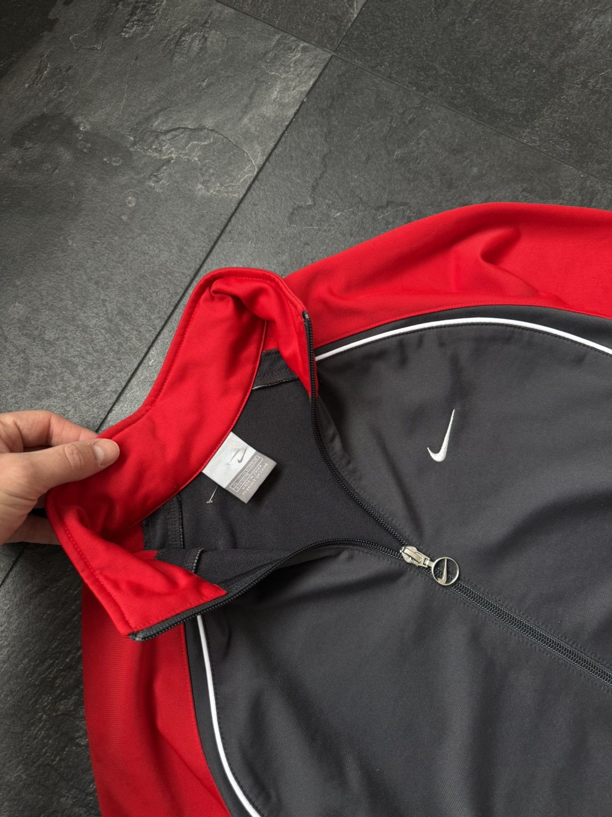 Nike × Streetwear × Vintage Vintage big swoosh rare Nike zip sweatshirt Size US XS / EU 42 / 0 - 2 Thumbnail