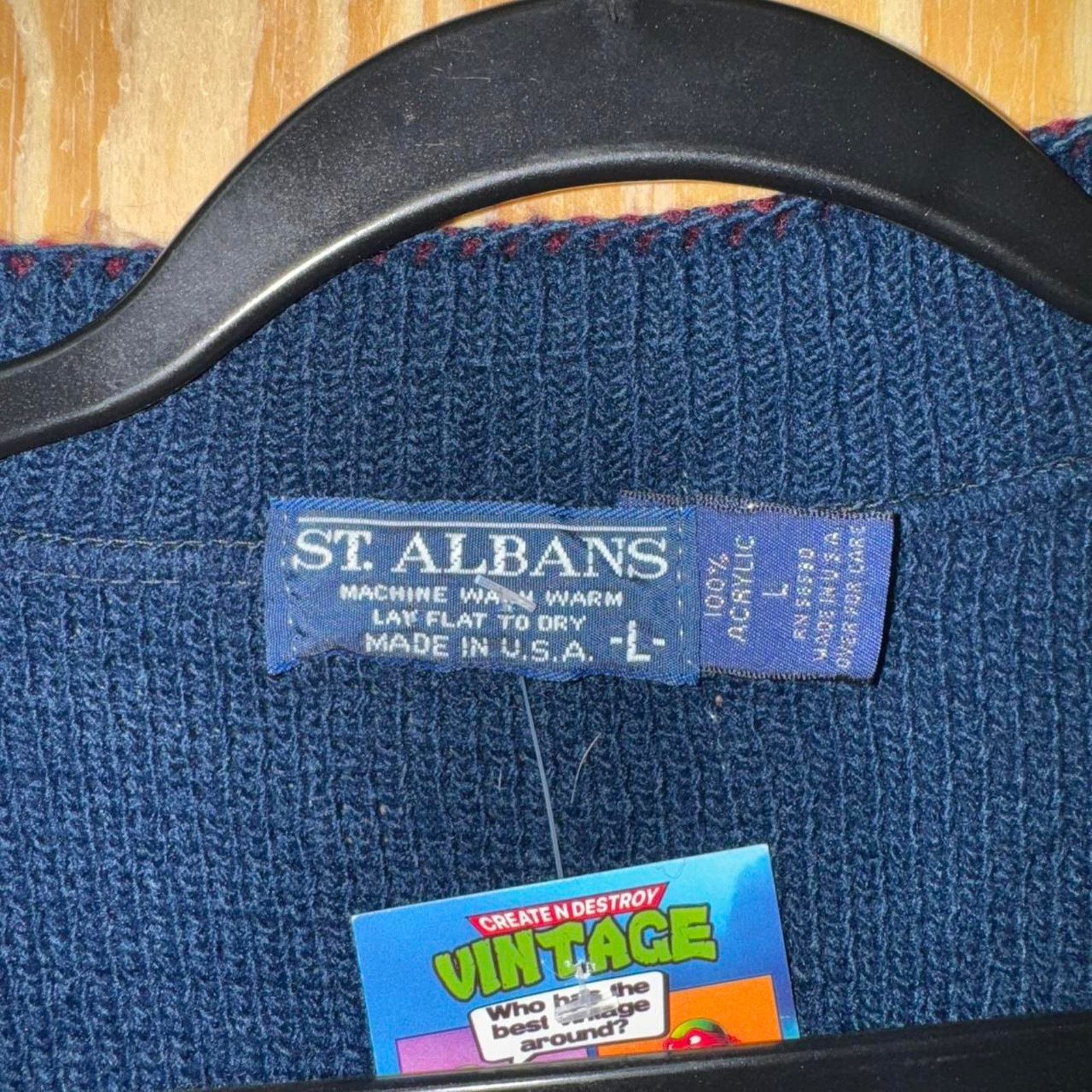 Vintage Vintage y2k st albans 1990s button knitted cardigan sweater Size US L / EU 52-54 / 3 - 4 Thumbnail
