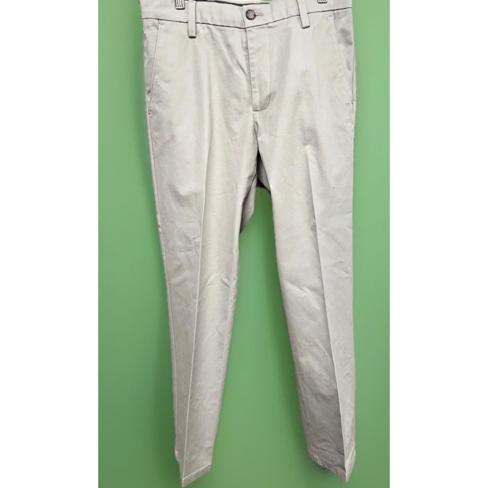 Dockers DOCKERS Pants Chino Flat Front Classic Fit 30x32 Beige Men Casual Work Trousers Night Size US 30 / EU 46 - 2 Thumbnail