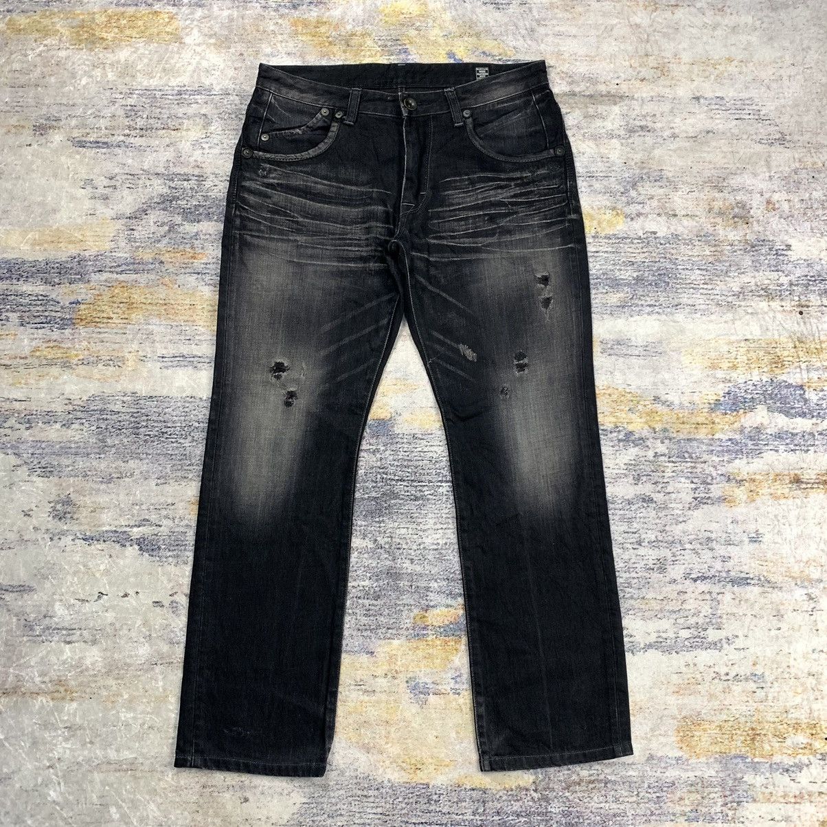 Japanese Brand Bartack wash denim pants Size US 34 / EU 50 - 1 Thumbnail