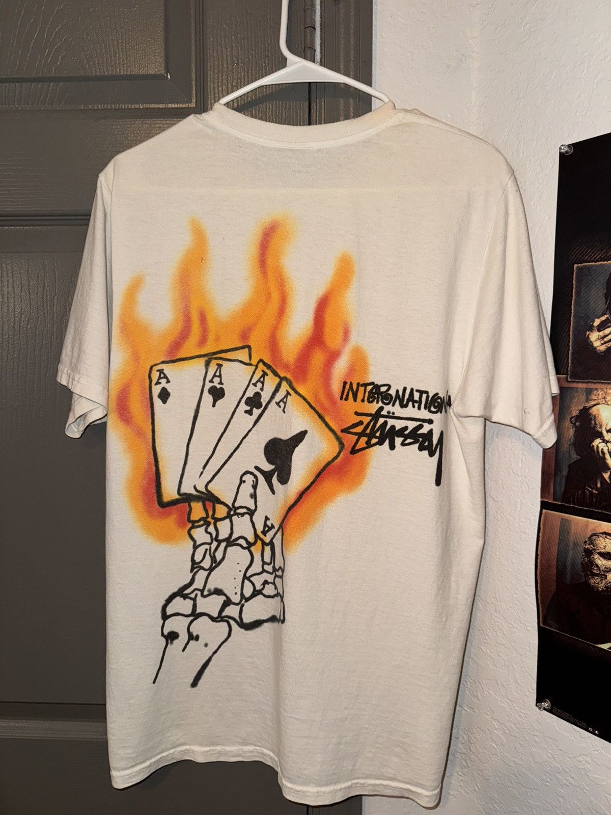 Stussy Flames T Shirt White | Grailed