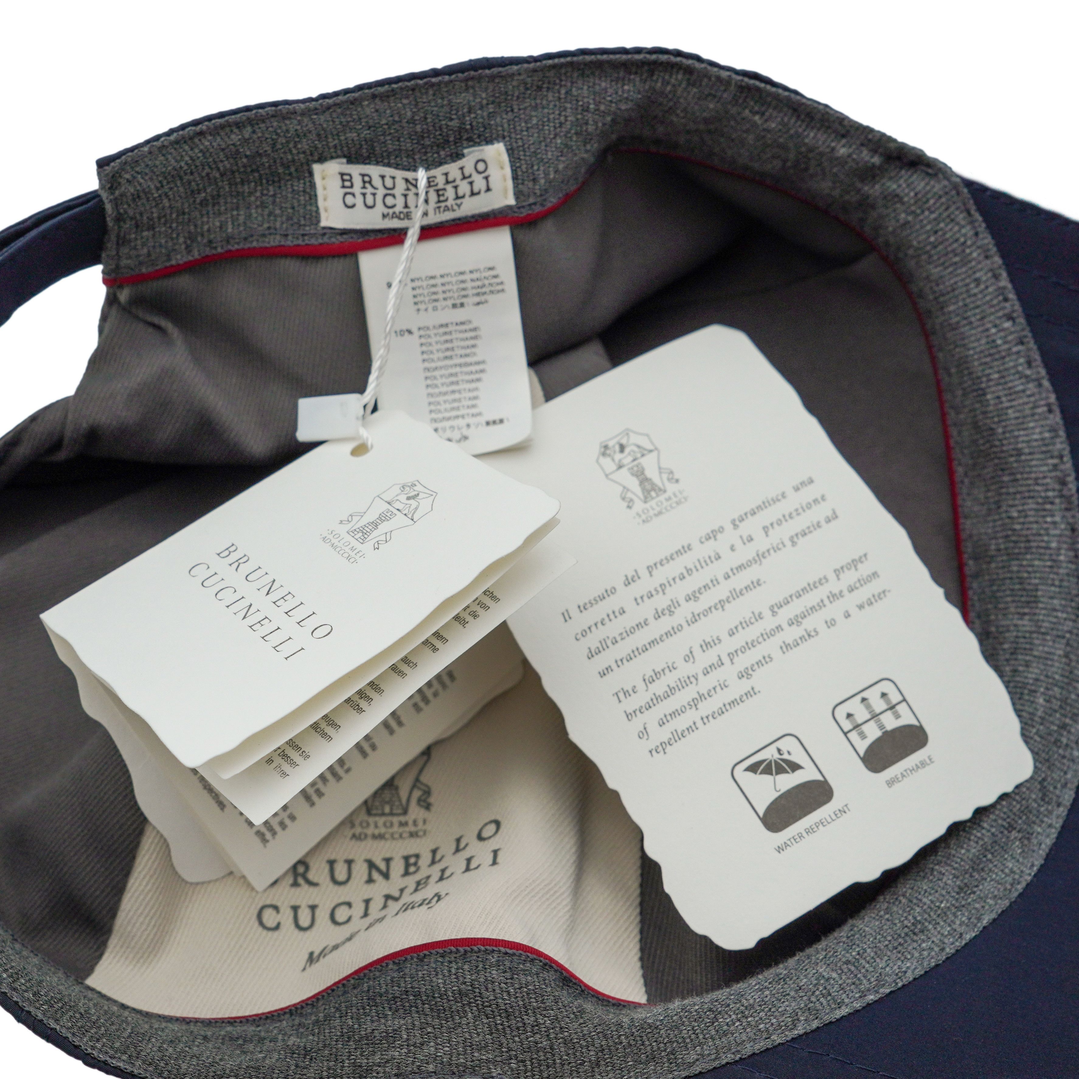 Brunello Cucinelli Brunello Cucinelli Navy Blue Embroidered Logo Baseball Cap Size ONE SIZE - 10 Thumbnail