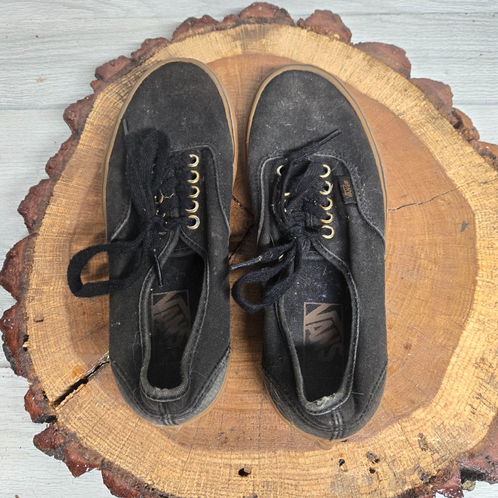Vans VANS Authentic Unisex Adults Sneakers Black Brown US Women’s 8 - Men's 6.5 Size US 8 / IT 38 - 5 Thumbnail
