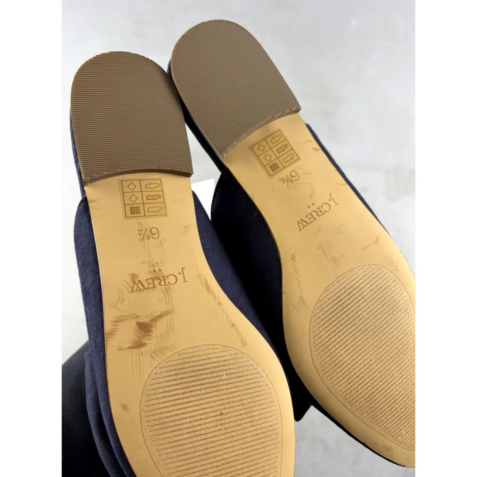 J.Crew VINTAGE J.Crew Sandal Womens 6.5 Navy Suede Bow Open Toe Flat Comfort Slide Summer Casual Shoes Women Size US 7 / IT 37 - 6 Thumbnail
