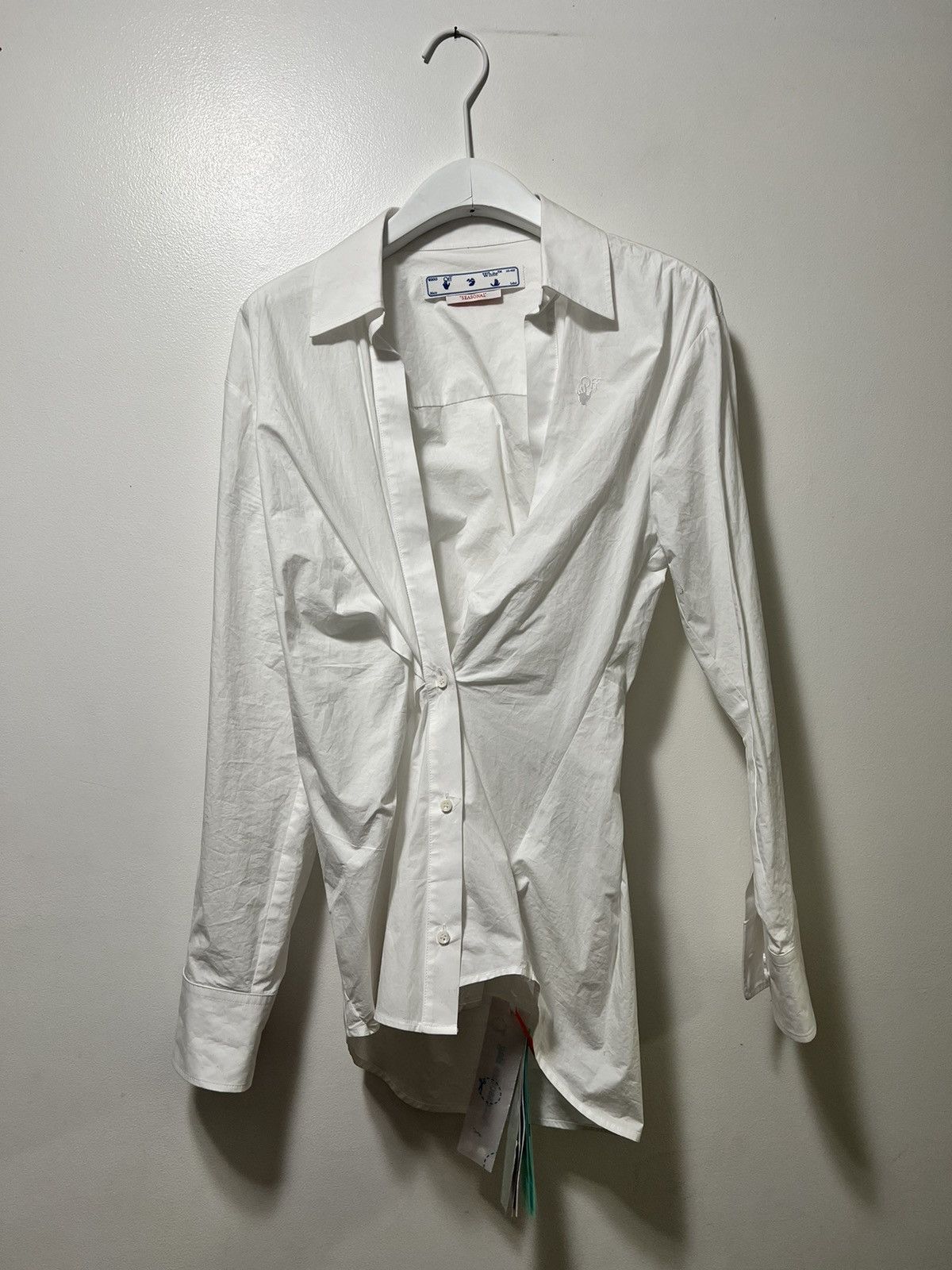 Off-White Off-White Wrapped Waist Poplin Shirt Size XS / US 0-2 / IT 36-38 - 1 Thumbnail