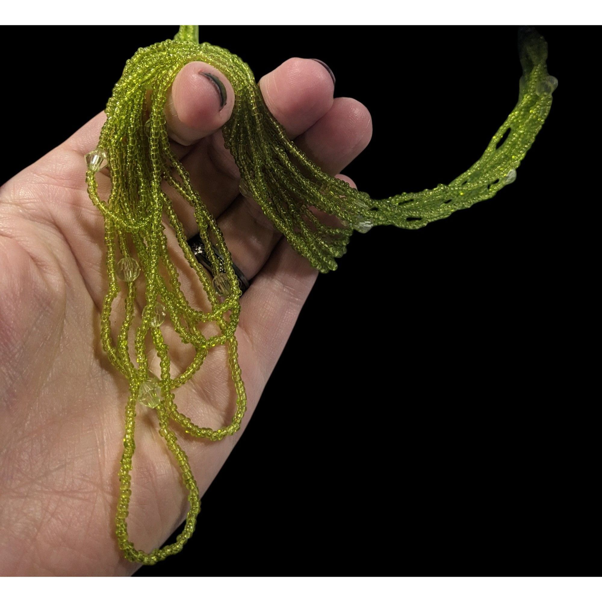 Other Lime Green Glass Multilayer Beaded Necklace Size ONE SIZE - 6 Thumbnail