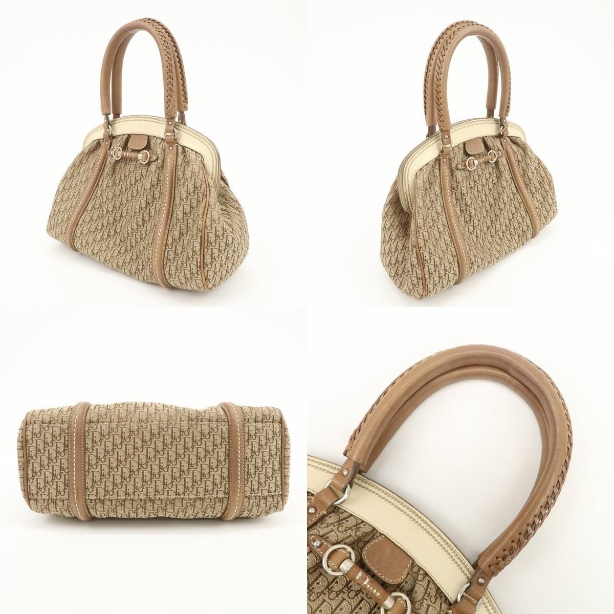 Christian Dior Monsieur Christian Dior Trotter Oblique Canvas & Leather Satchel Size ONE SIZE - 3 Thumbnail