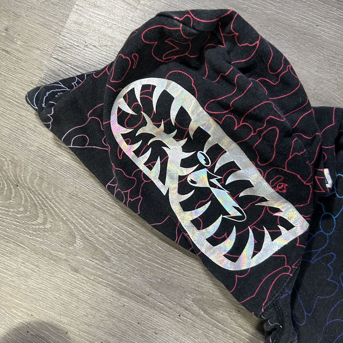 Bape BAPE Pencil Neon Camo Shark Full Zip Hoodie Size US L / EU 52-54 / 3 - 7 Thumbnail