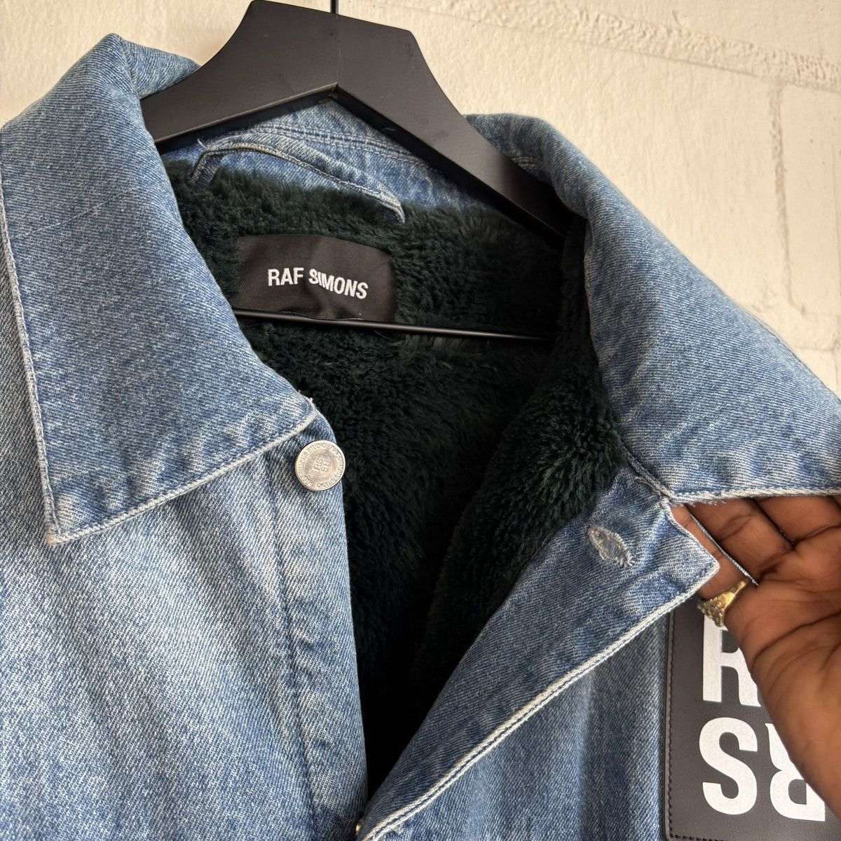 Raf Simons Raf Simmons Fleece Lined Denim Jacket Size US M / EU 48-50 / 2 - 4 Thumbnail