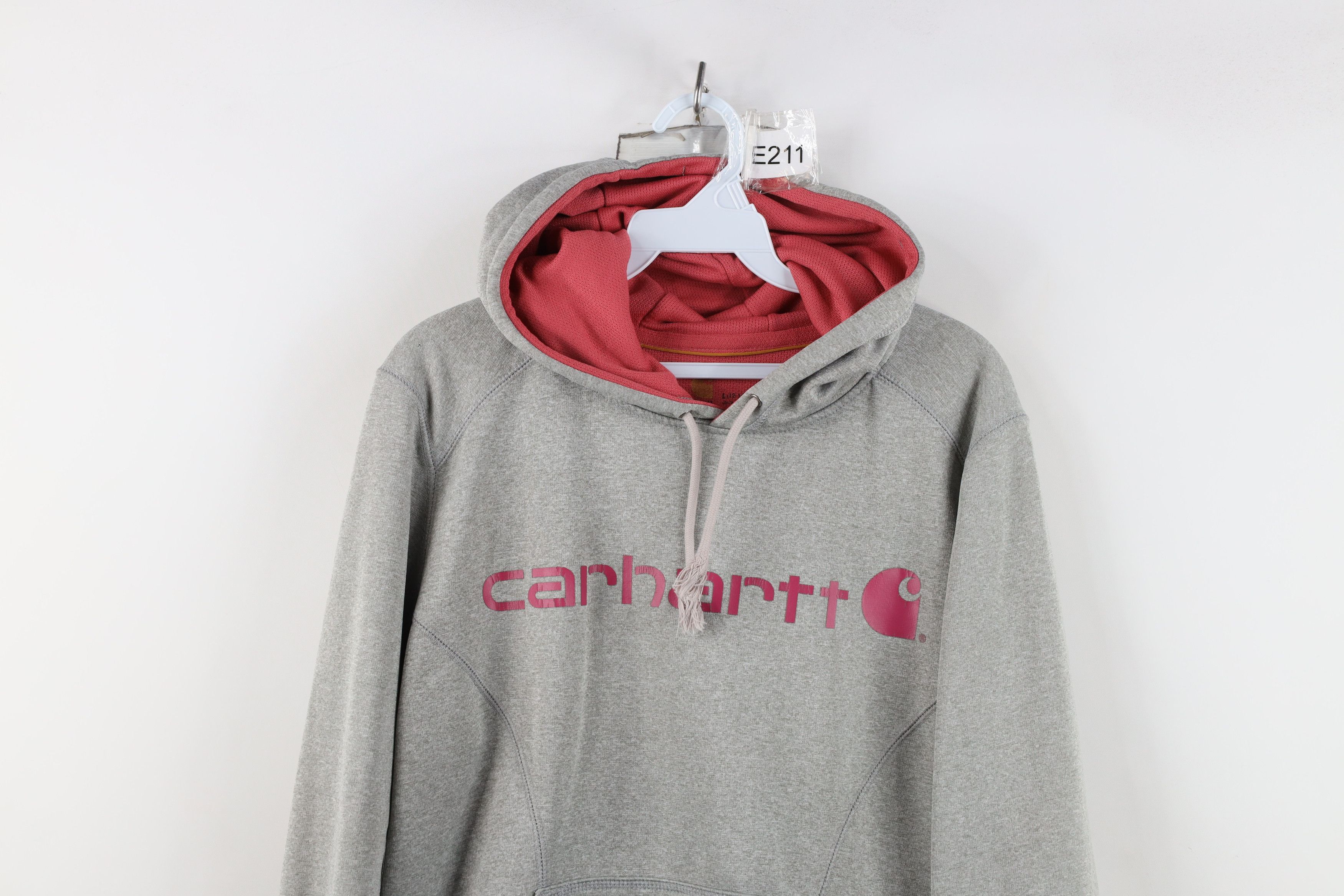 Carhartt Vintage Y2K Carhartt Spell Out Big Logo Hoodie Gray Size L / US 10 / IT 46 - 2 Thumbnail
