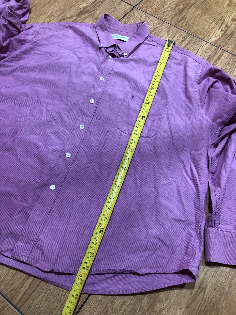 Yves Saint Laurent Vintage Yves Saint Laurent 100% Cotton Button Up Shirt Size US XL / EU 56 / 4 - 12 Thumbnail