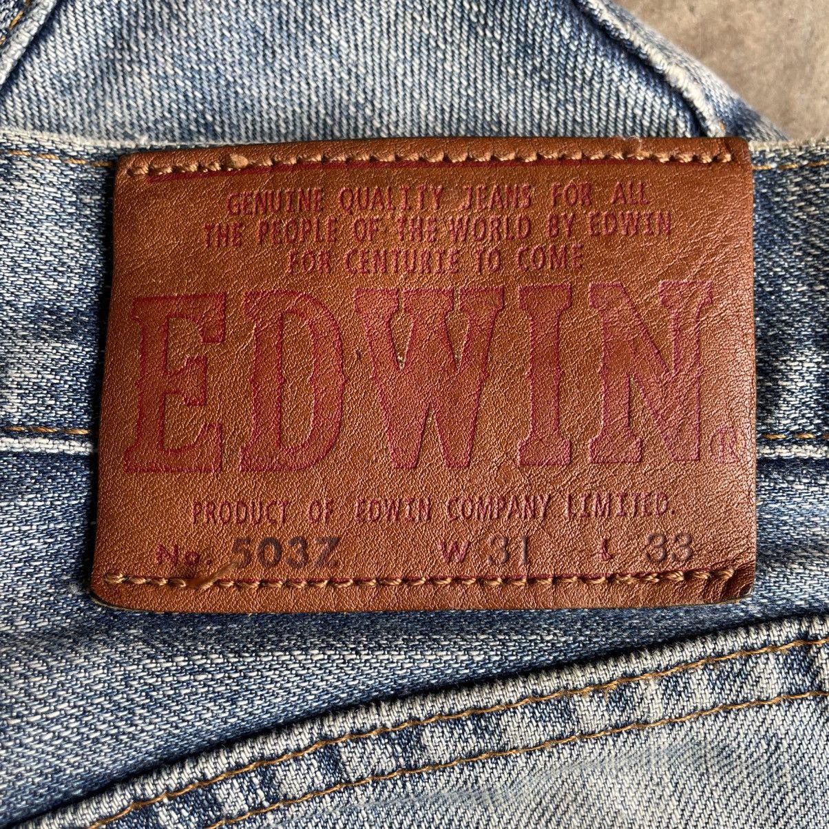 Edwin 🔥Vintage Edwin 503Z Stoned Washed Ripped Distress Jeans Size US 31 - 14 Thumbnail