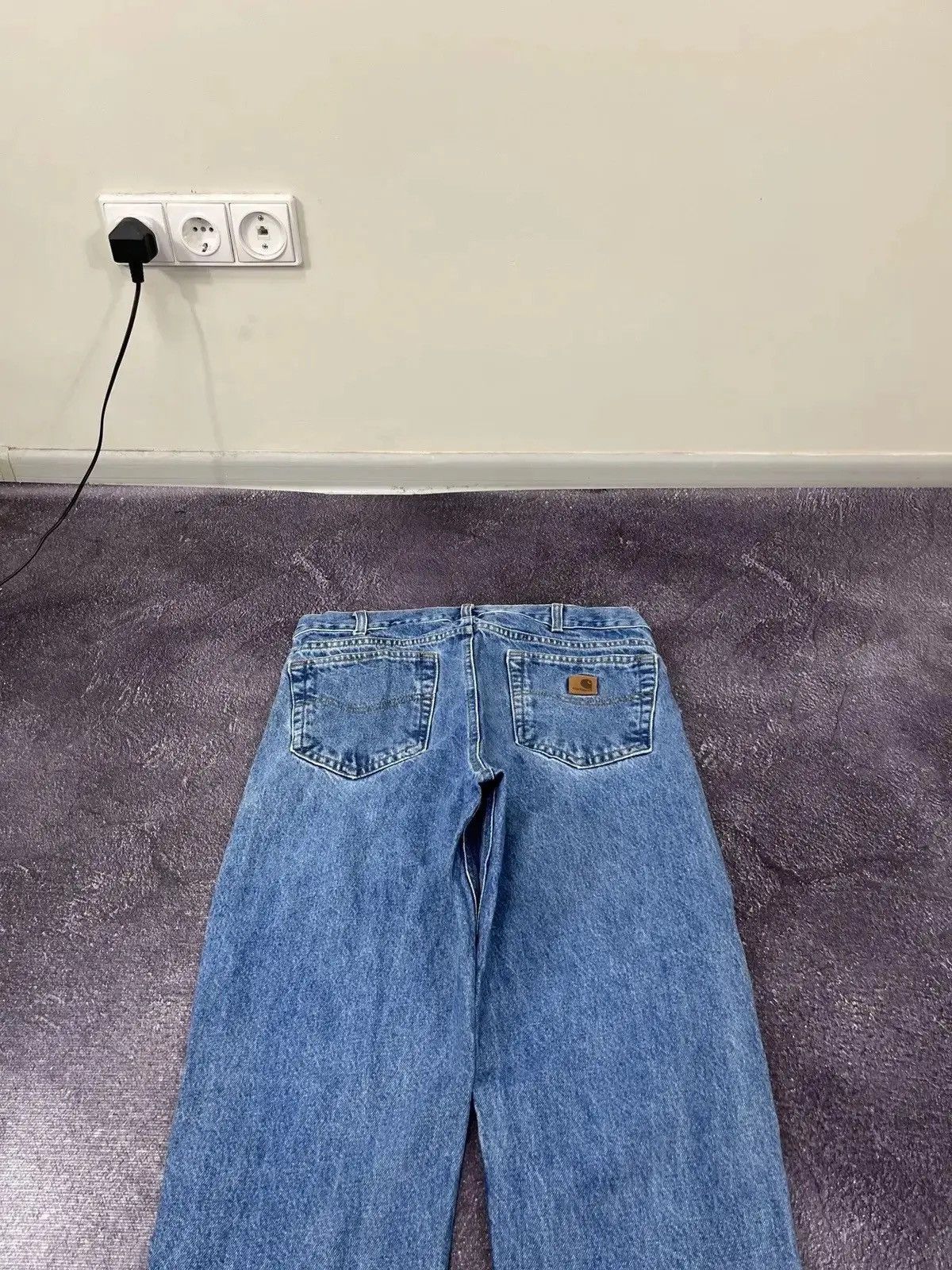 Carhartt × Vintage Vintage Carhartt Blue Denim Work Hype Straight Fit Jeans Size US 33 - 4 Thumbnail