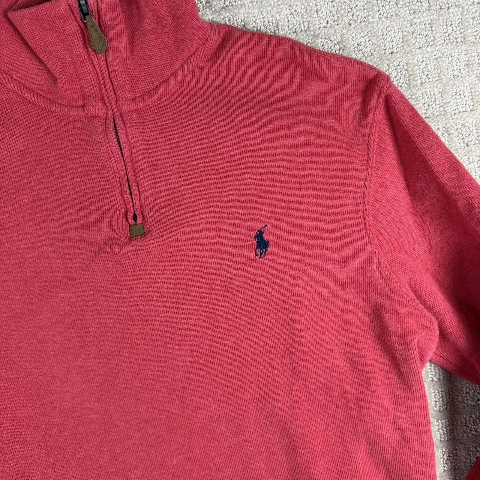 Polo Ralph Lauren Polo Ralph Lauren Quarter Zip Pullover Small Red Size US S / EU 44-46 / 1 - 2 Thumbnail