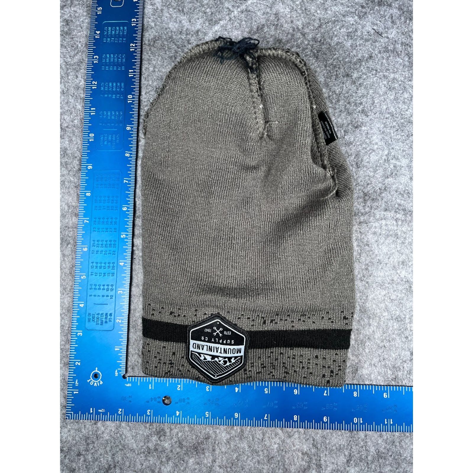Vintage Mountainland Supply Beanie Toque Adult One Size Gray Stripe Acrylic Pom Hat Mens Size ONE SIZE - 6 Thumbnail