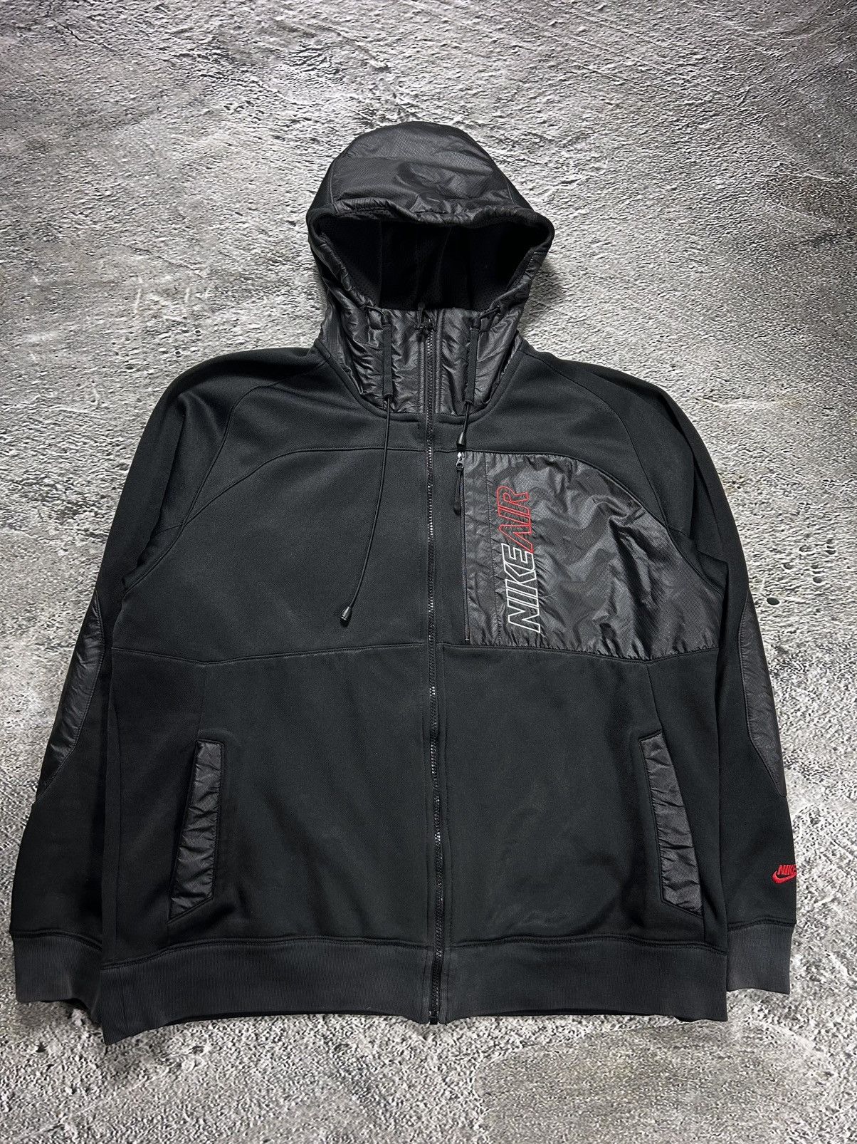 Nike × Vintage Nike AIR Vintage Y2K track jacket nylon zip hoodie Size US XXL / EU 58 / 5 - 1 Thumbnail