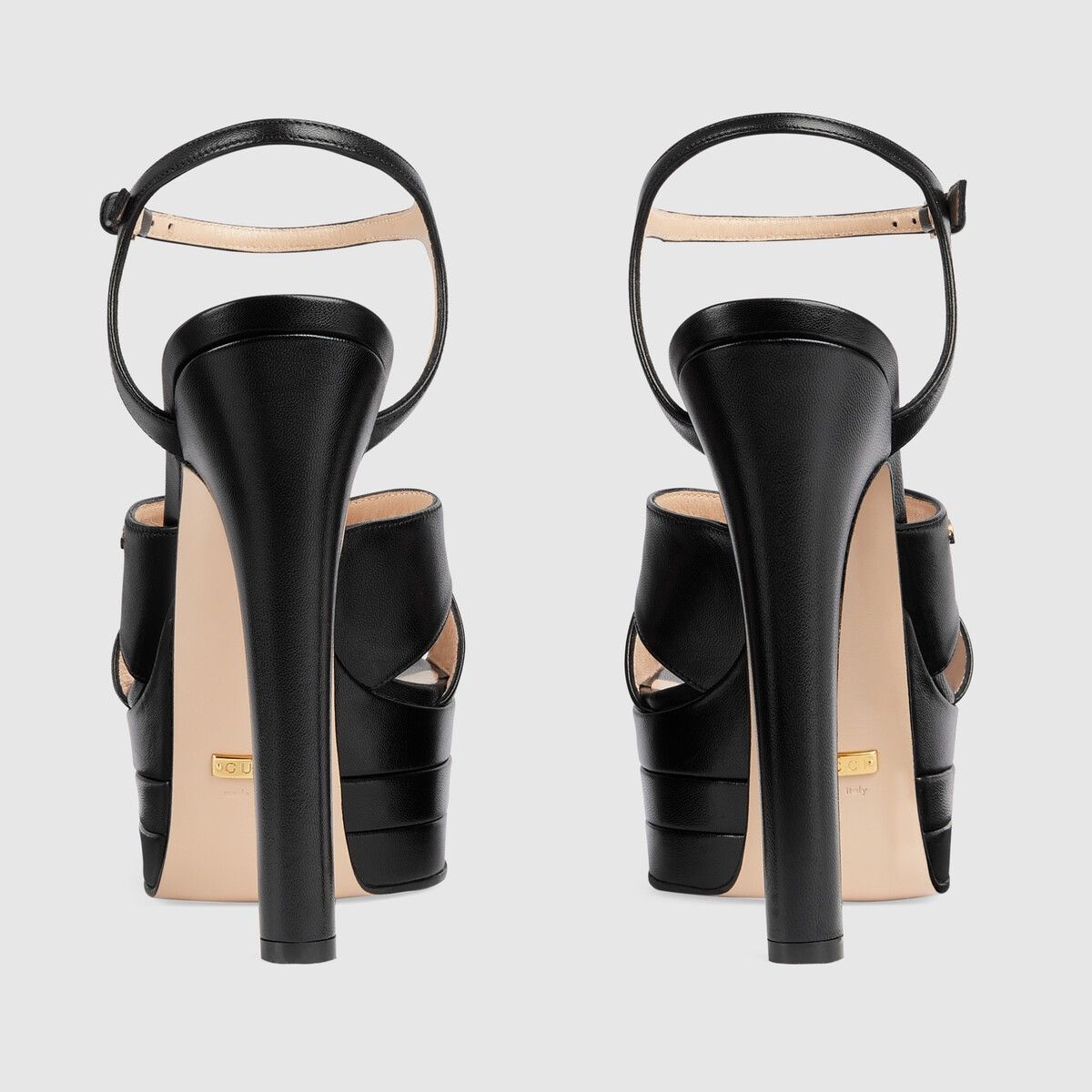 Gucci o1s1wg110225 Women's Platform Sandals in Black Size US 10 / IT 40 - 3 Thumbnail