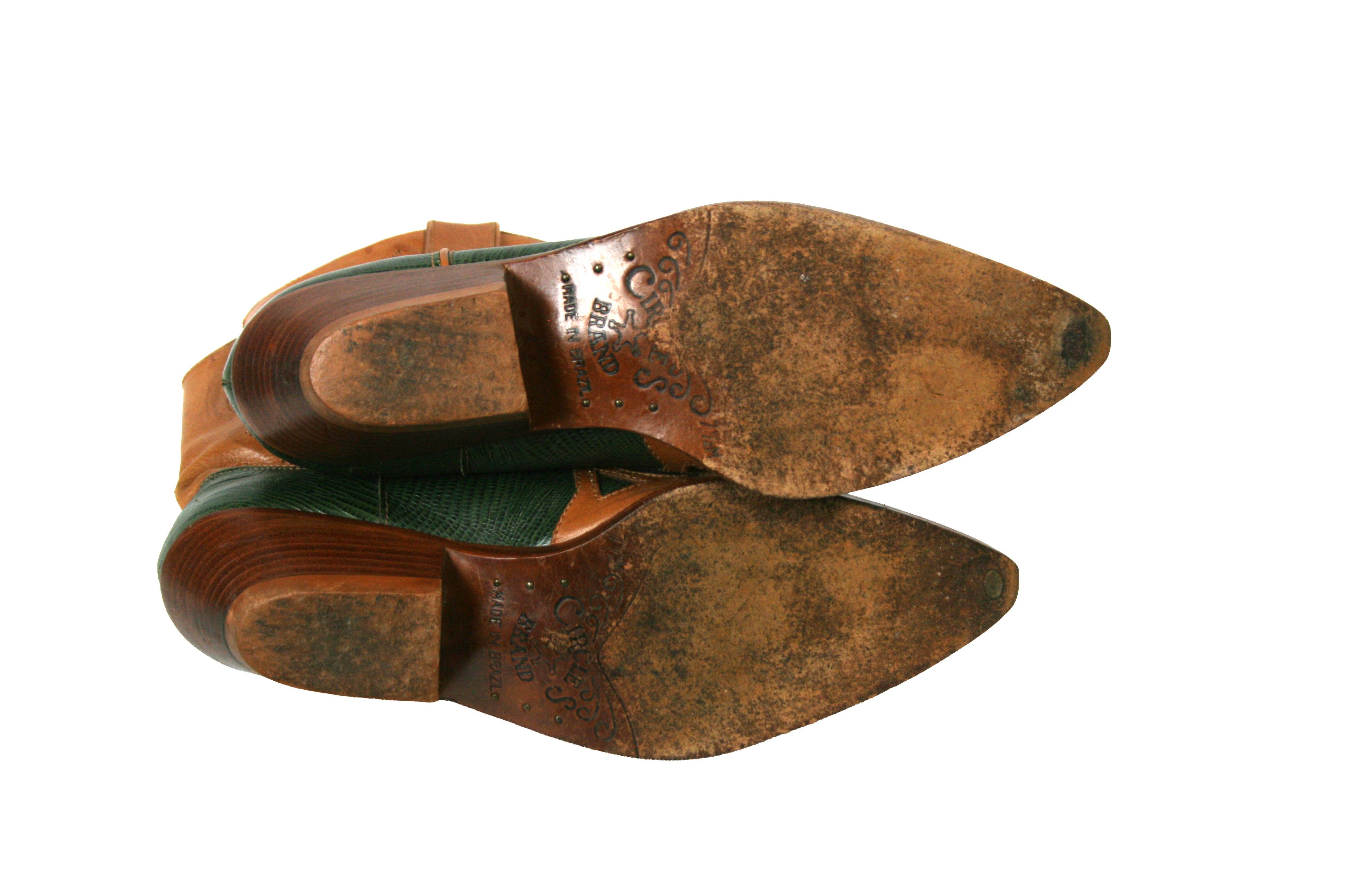 Cowboy Equipment Circle S Leather Cowboy Boots Made in Brazil Size US 7.5 / IT 37.5 - 14 Thumbnail