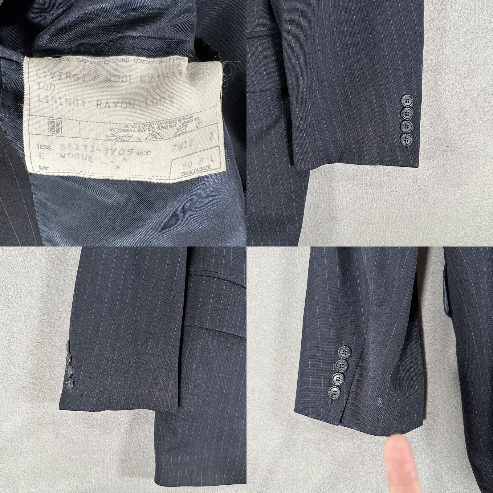 Corneliani Corneliani Blazer Wool Stripe Notch Lapel 2-Button Boxed Regular 40 Dark Gray Mens VINTAGE? (No) 50 EU 40L US 40L Men Blazer Size 40R - 8 Thumbnail