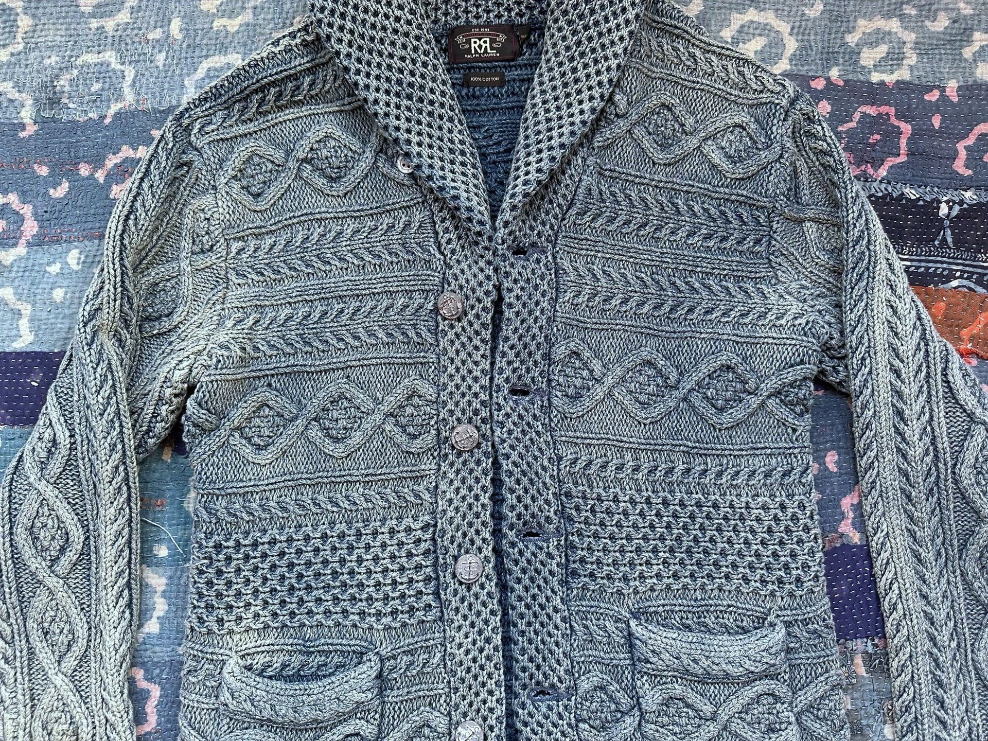 RRL Ralph Lauren RRL Vintage Indigo Knit Sweater M Like New Size US M / EU 48-50 / 2 - 4 Thumbnail